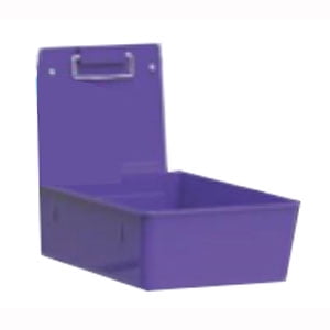 Dental Lab Plastic Lab Work Pans w/ Metal Clip Size 7.5" x 6" x 8.5" 12/pk Purple