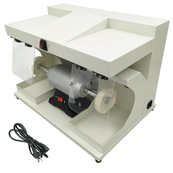 Dental Lab Polisher Polishing Machine Lathe Buffing Grinder for Jewelry Casting with Lighting and Vacuum Tube