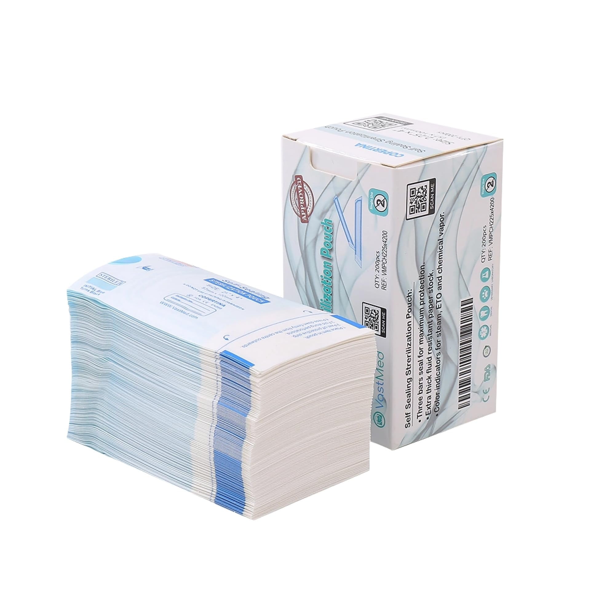 Dental Medical Grade COPERTINA Self Seal Sterilization Pouches with