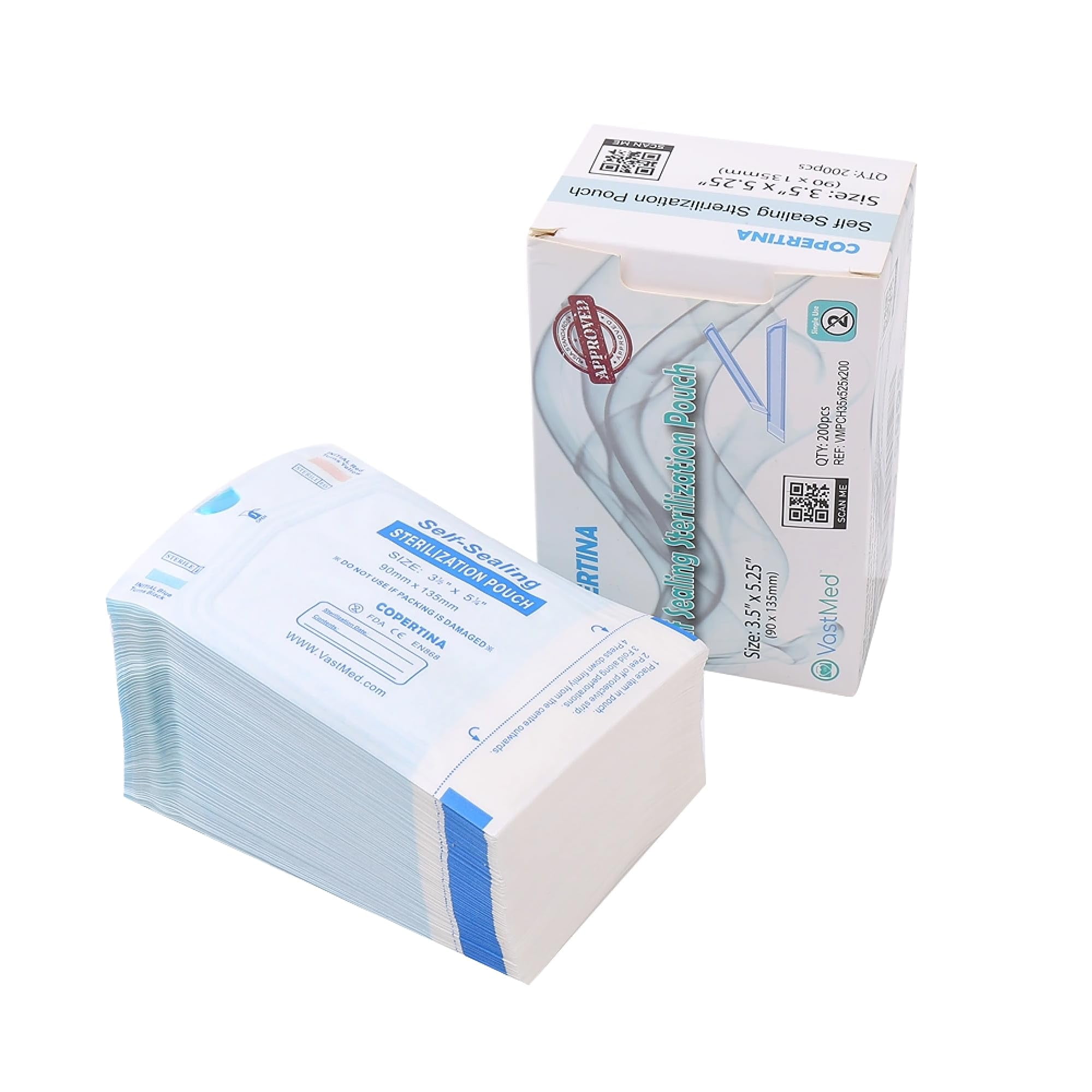 Dental Medical Grade COPERTINA Self Seal Sterilization Pouches with