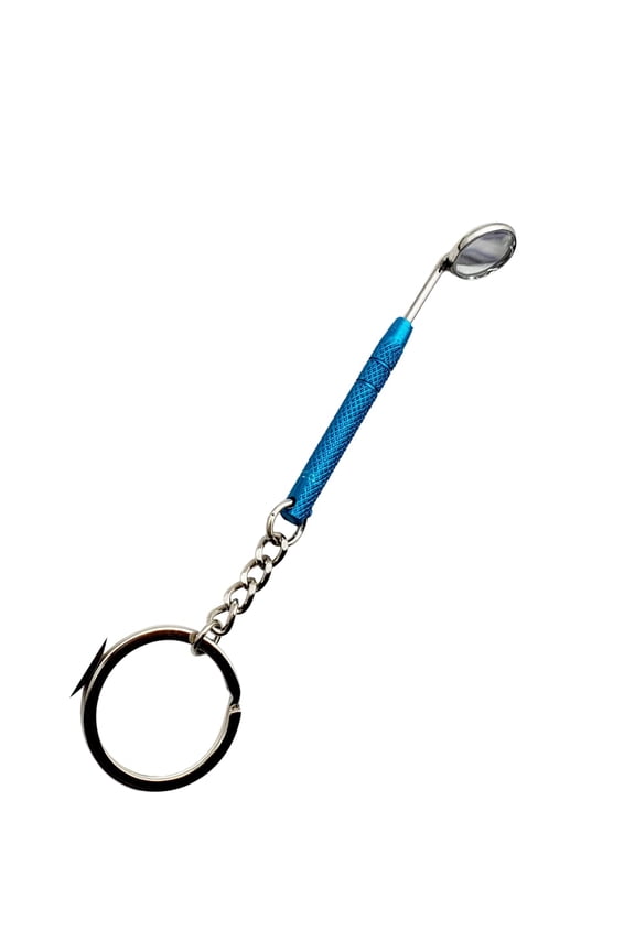 Dental Mirror Keychain Dentist Student Novelty Gift Stainless Steel by Artman Instruments (Blue)