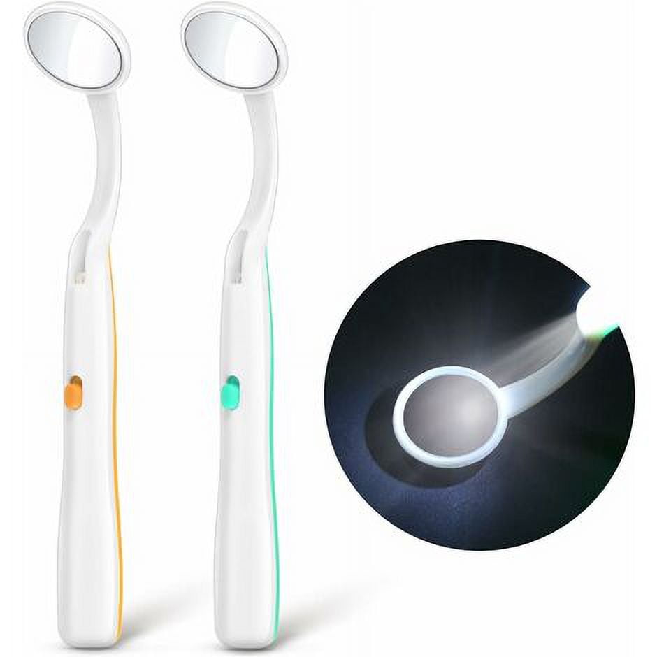 Dental Mirror with Light 2 Pieces MouthTooth Mirror Dental Inspection