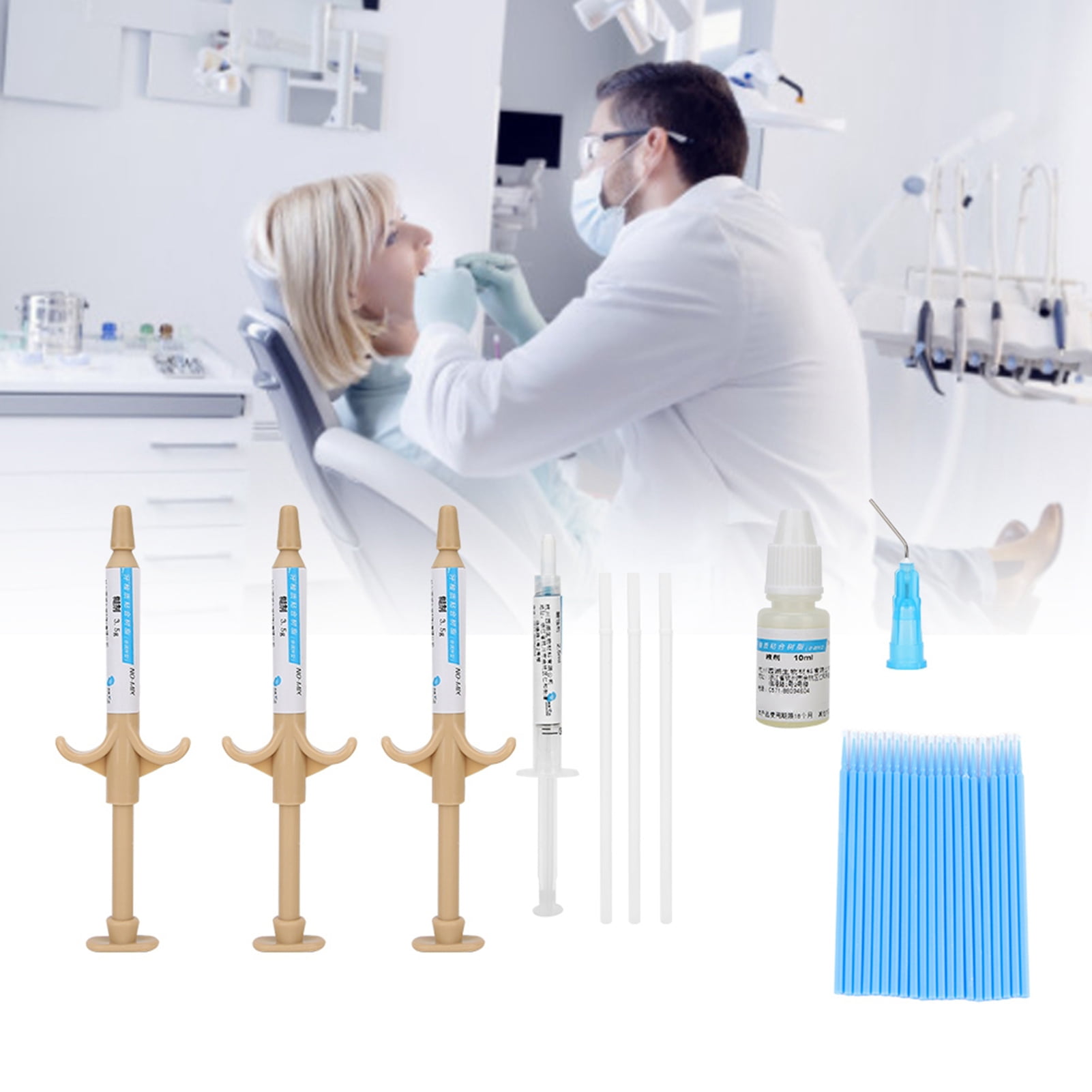 Dental Orthodontic Brackets Braces Glue Bonding Self Curing Adhesive