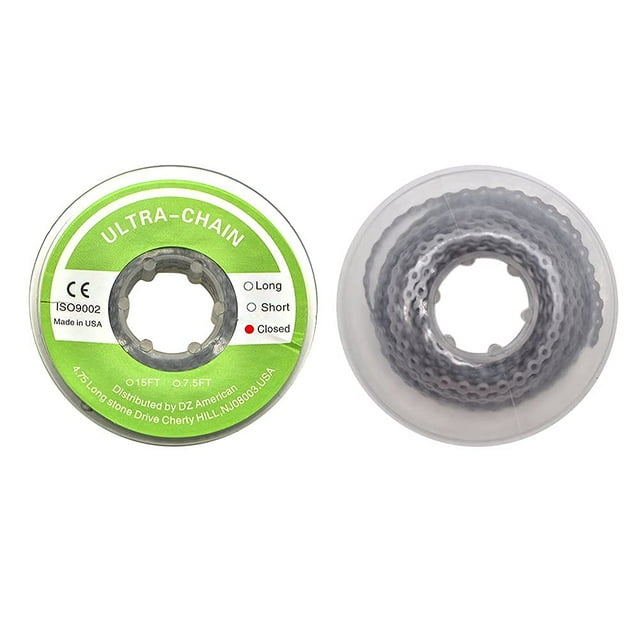 Dental Orthodontic Elastic Chain Power Chains Brace Orthodontic Spool Elastic Rubber Band (Gray