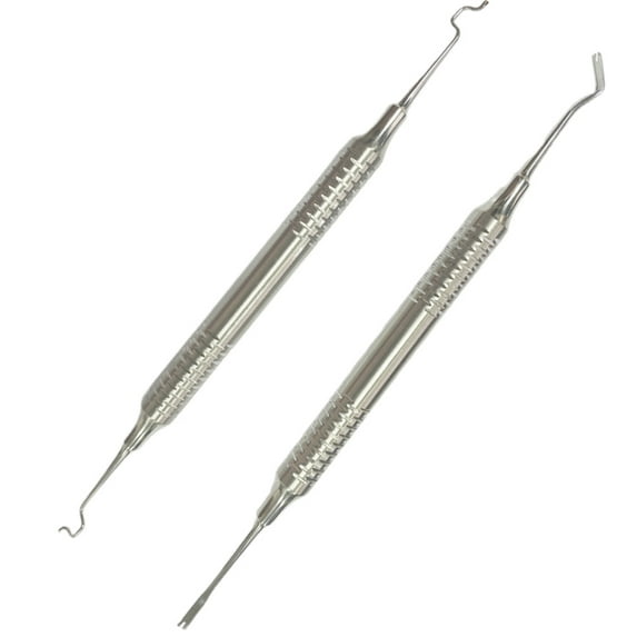 Dental Orthodontic Elastic Ligature Tie Placer Tool Twirl-On Ligature Ring Placing Applicator Archwire Placement Dental Product (2PCS)