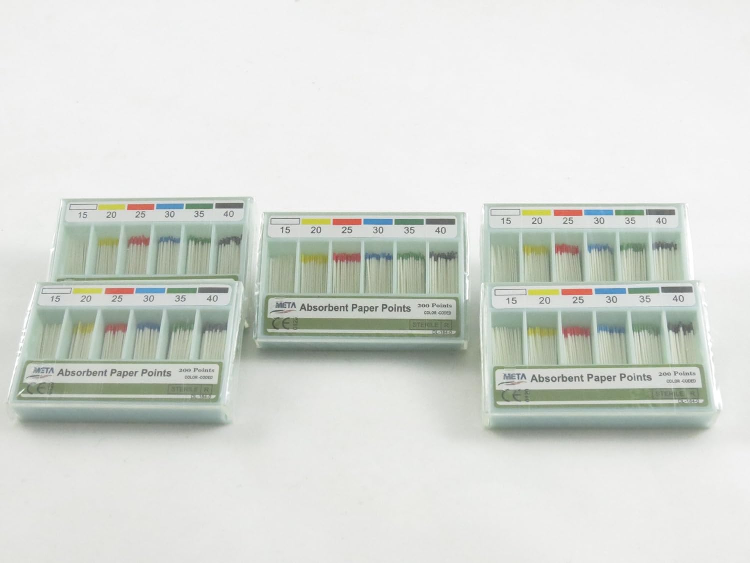 Dental Paper Points No 15-40 /200 Points KIT 5 Boxes META