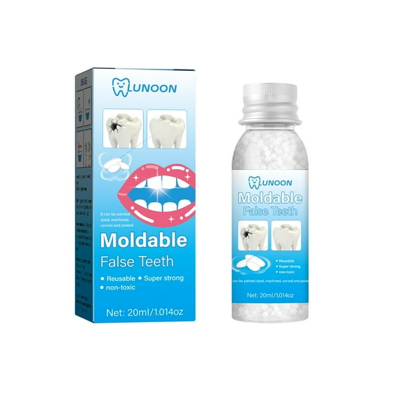 Dental Repair Denture Repair Beads,Tweezers,Dental Pick,Dental Tools for Fixing Filling Missing Broken Tooth Moldable Fake Teeth