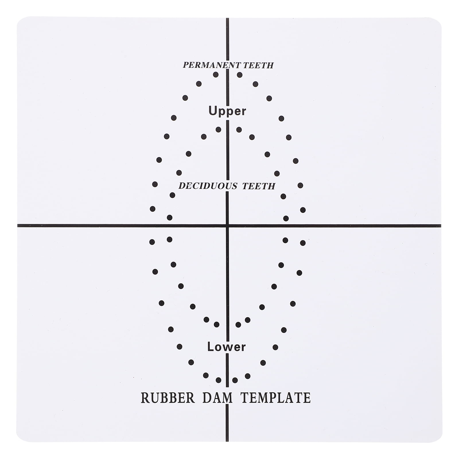 Dental Rubber Dam Punch Hole Board Barrier Positioning Template