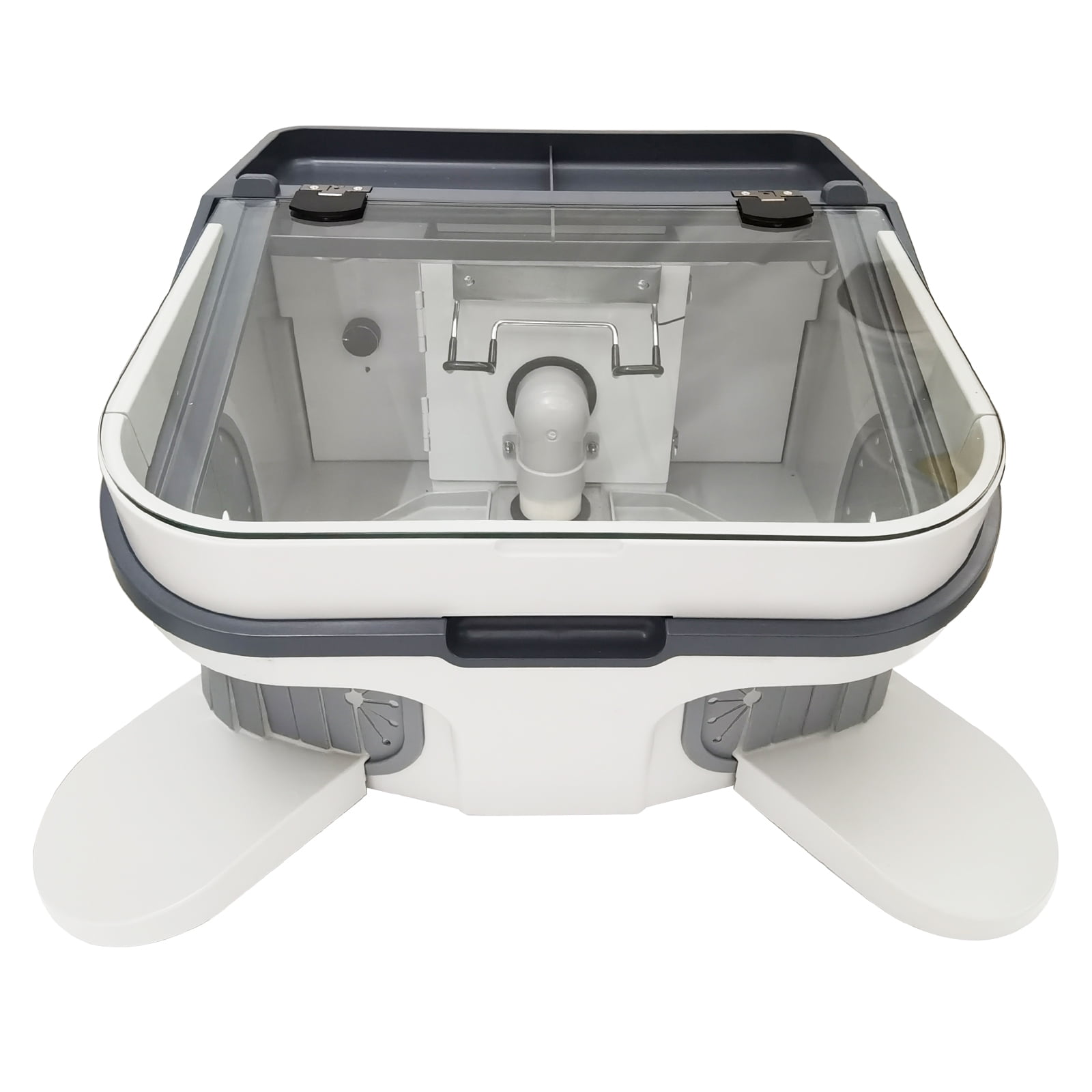 Dental Sandblasting Dust Collection Cabinet Lab Dust Cover Collector Built-in Vacuum Cleaner 110V with 2 Filters