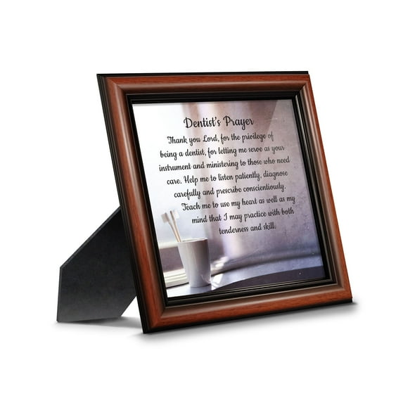 Dental School Graduation Gift, Dentist Gift, Dental Thank You Cards, Dental Decorations for Office, Dentist Desk Accessory, Picture Framed Decor, Dentist's Prayer, 8727W