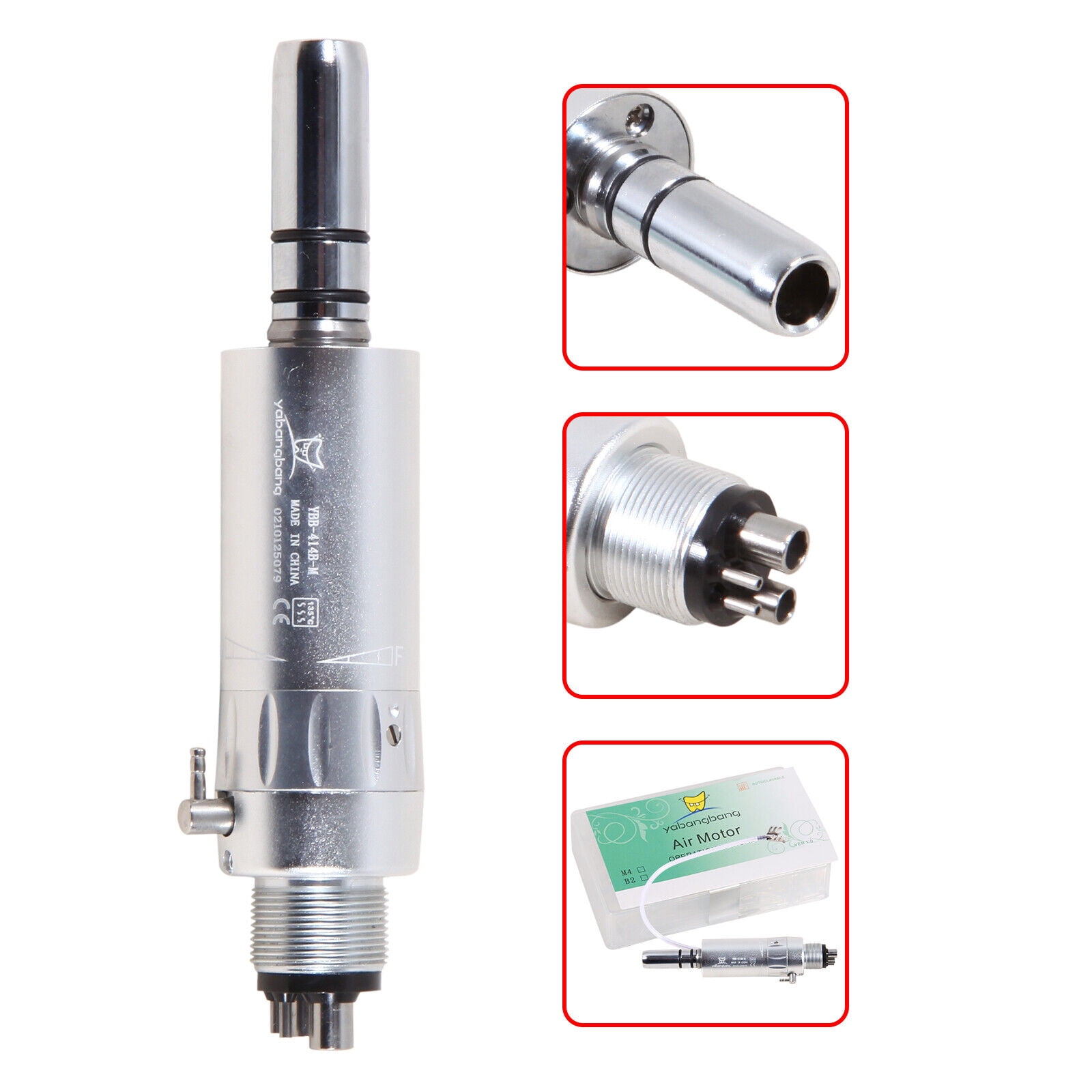 Dental Slow Low Speed Air Motor Handpiece E-type 4 Hole Micromotor for NSK OR