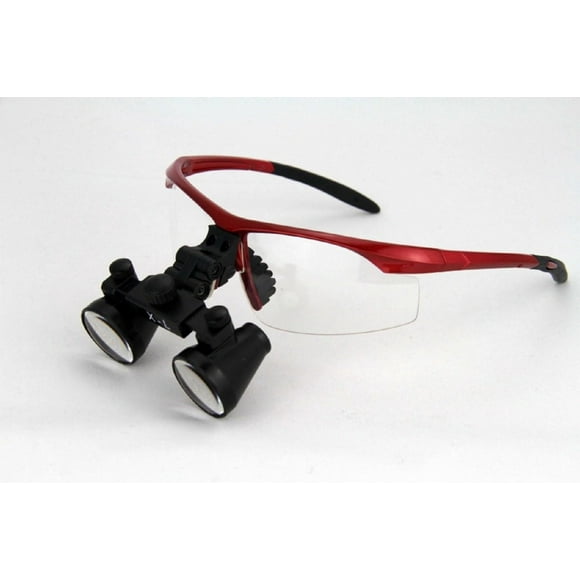 Dental Surgical Loupe 3.5X Working Distance 360-460mm Burgundy Sport Frame