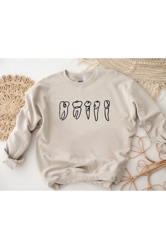 Dental Sweatshirt, Dental Hygienist, Teeth Shirt, Dental Student Gift, Dental Assistant Tee, RDH Gift, Dentist Office Crewneck SWEATSHIRT All Size S-5XL