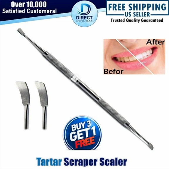 Dental Tarter Scraper Stainless Steel Dentist Tools Plaque Remover Teeth Care