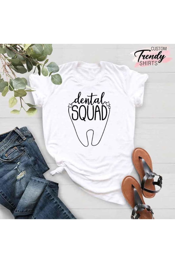 Dental Team Shirt, Dental Graduation Shirt, Dental Squad T-Shirt, Dental Student Shirt, Dental Office Shirt, Dentist Hygienist Gift, Dentist TSHIRT All Size S-5XL