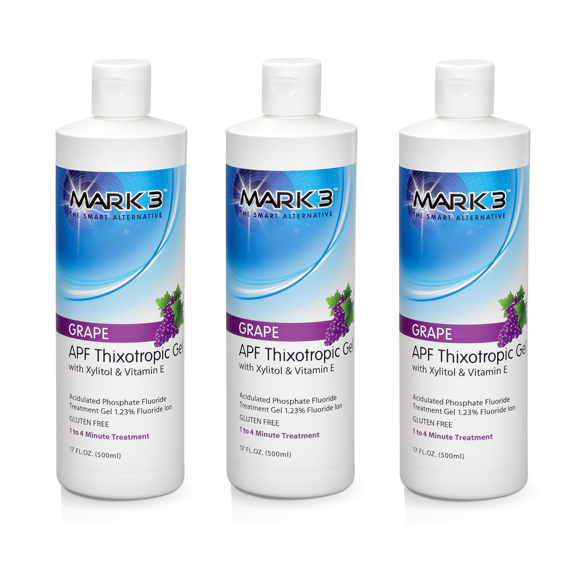 Dental Thixotrophic Fluoride APF 17oz Grape Flavor Gel 3/Pk
