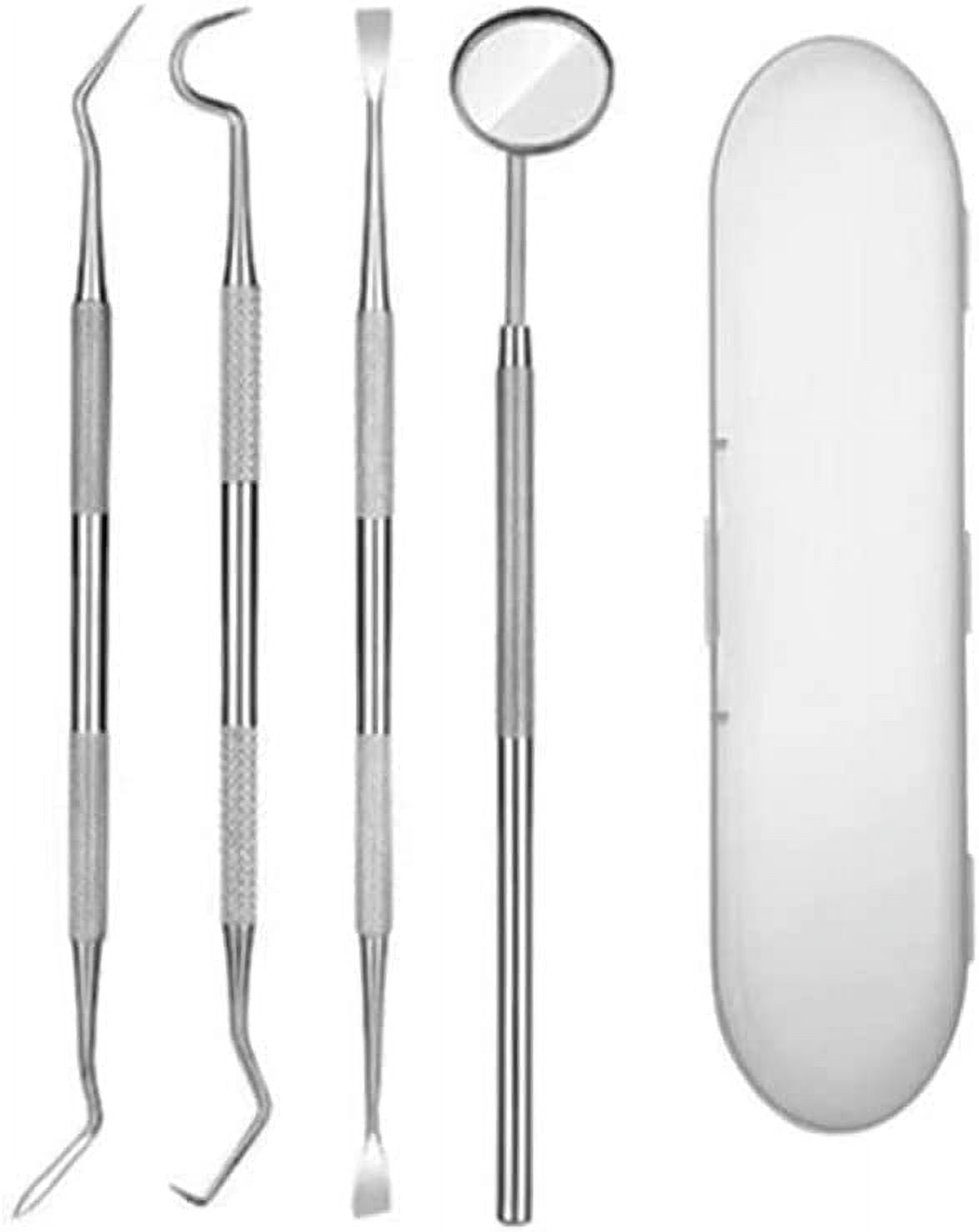 Dental Tools,Dental Picks,Dental Tools Kit for Teeth Cleaning,Stainless Floss Picks for Dentist, Personal,Pets Oral Care with Oral Mirror Tooth Tartar Plaque Scraper Dental Probe with Case