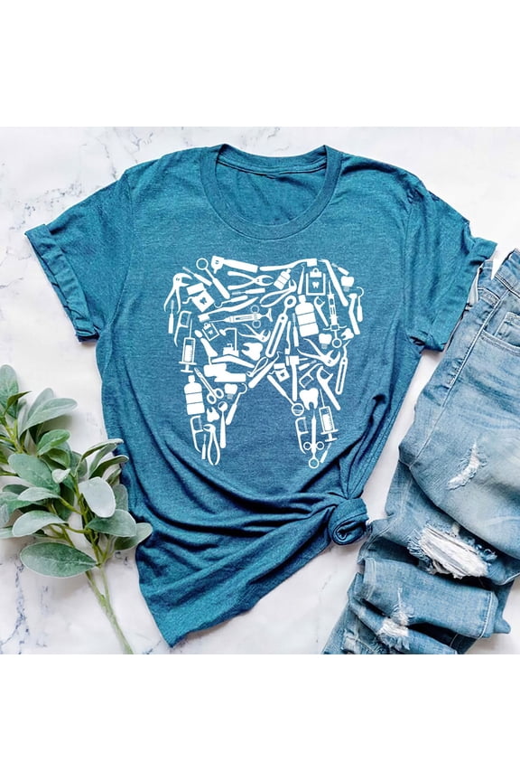 Dental Tooth Shirt, Dentist Gift, Dentist Shirt, Dental Hygienist Shirt, Dental Assistant Tee, Dental Student Gift SWEATSHIRT All Size S-5XL