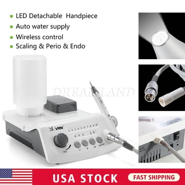 SKYSEA SK-E1 Dental Ultrasonic Piezo Scaler – Fits EMS Handpiece – 5 Tips & 2 Water Bottles