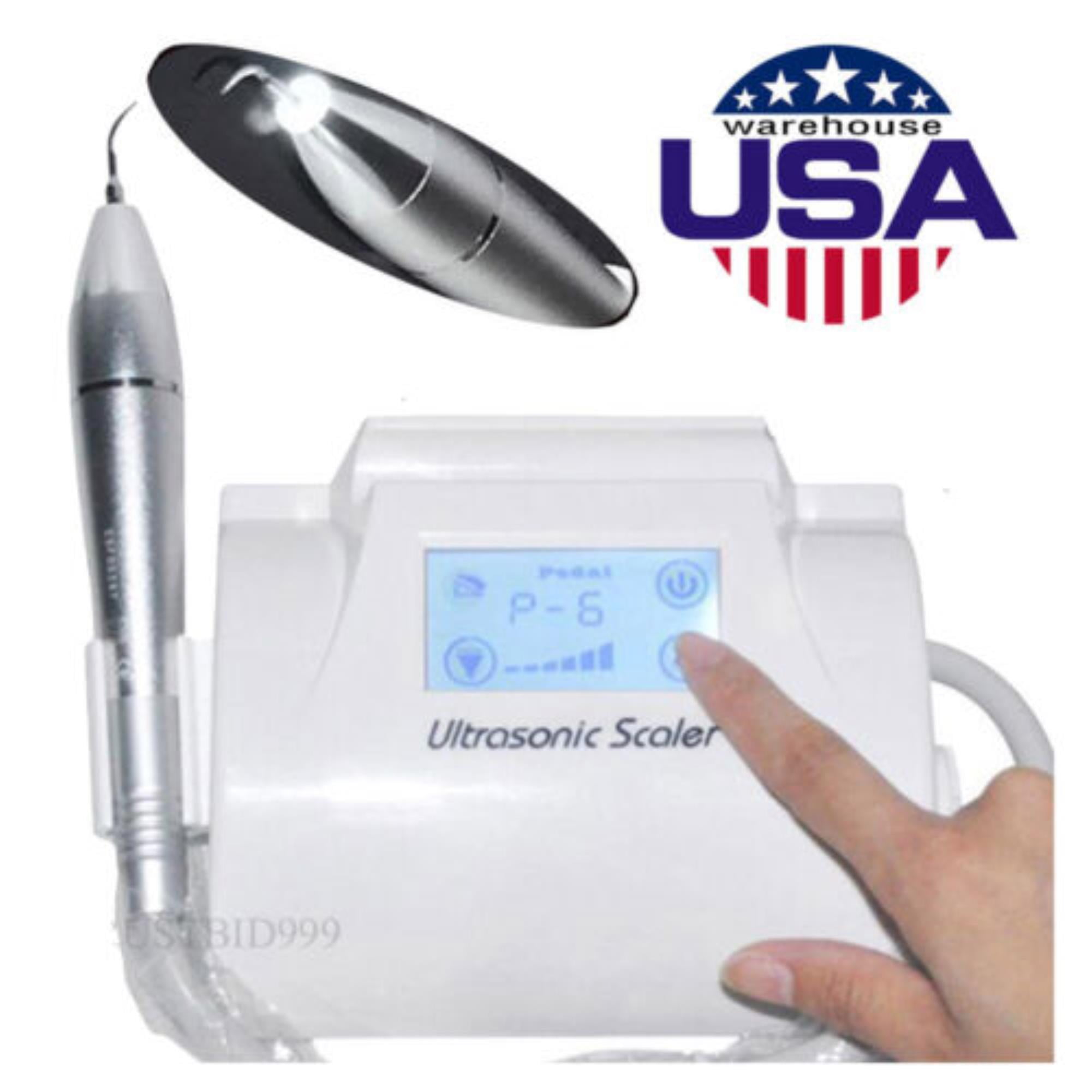 Ultrasonic Dental Scaler Handpiece with Detachable Tips - Fiber Optic Scaling and Light for Precise Dentistry Cleaning
