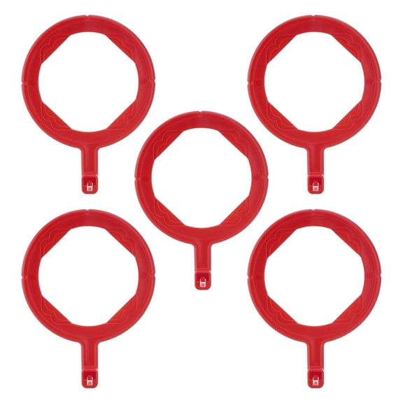 FOUR E's Scientific 5Pcs Dental X-Ray Aiming Rings for Bitewing Imaging, Autoclavable, Red