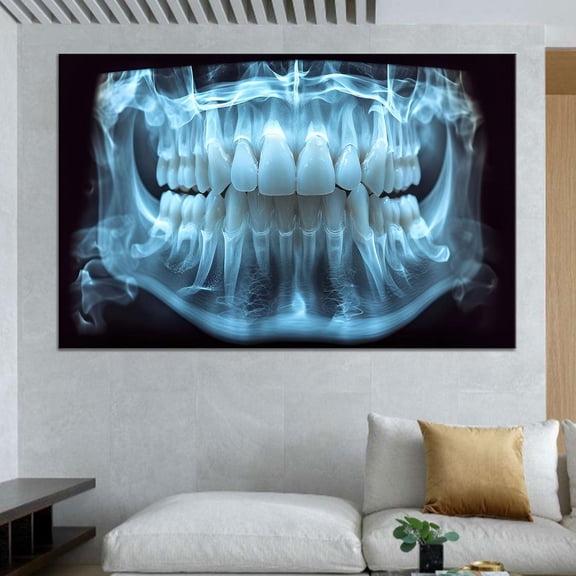 Dental X-Ray Anatomy Wall Art Print, Unframed Paper Poster 11x14in