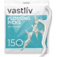 thumbnail image 1 of Dental floss picks 150 pack. Dental floss picks, easy storage with zipper seal, plaque remover, no breakage no tearing, 1 of 4