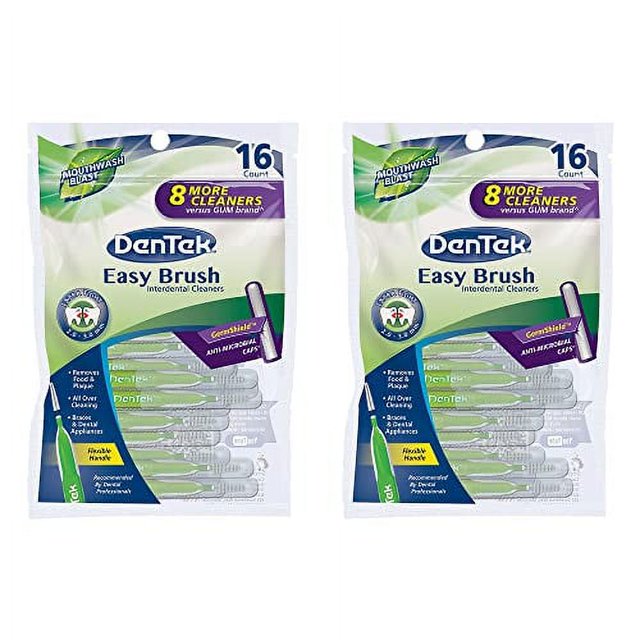 Dentek Easy Extra Tight Spaces Interdental Cleaners Brush, 16 Count
