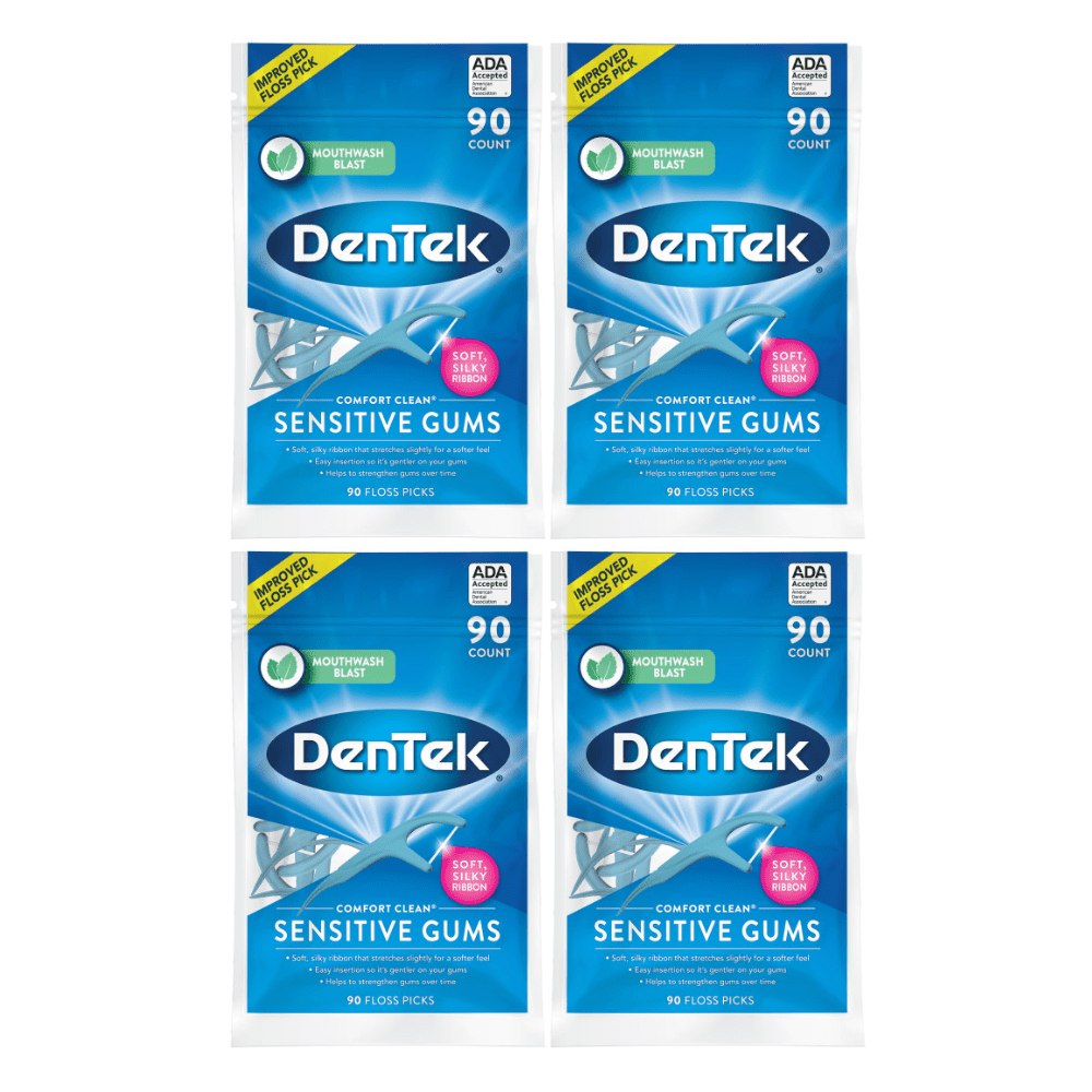 Dentek Floss Picks Comfort Clean Sensitive Gums Floss Picks, Soft