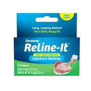 Dentemp Reline It Denture Reliner Kit for Both Upper and Lower Dentures, 2 Ea, 6 Pack