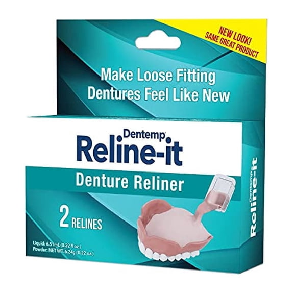 TeviRoom Reline-It Waterproof Zinc-Free Denture Adhesive Paste for Lower Dentures, 2 Count Pack of 2