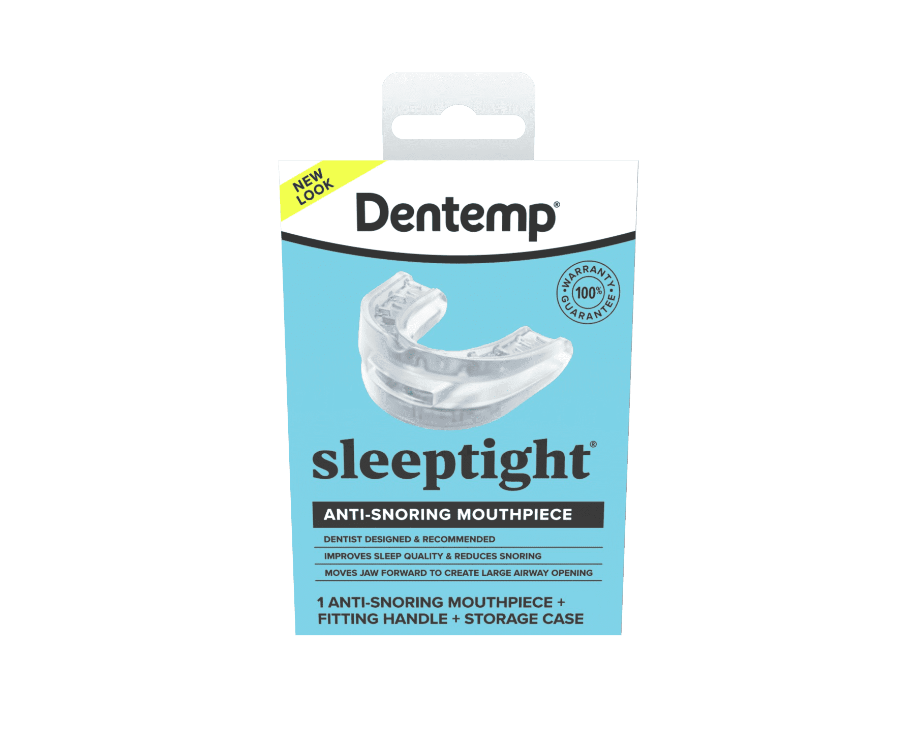 Dentemp SleepTight Mouthpiece Anti-Snoring Custom Fit Mouthguard for a Better Nights Sleep - Designed by a Dentist and Made in USA