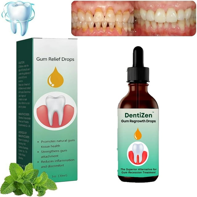 DentiZen Gum Regrowth Drops, Treatment for Receding Gums, Teeth Oil