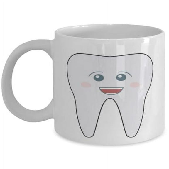 Dentist 11 oz Coffee Mug - Cute Tooth Gift White Ceramic
