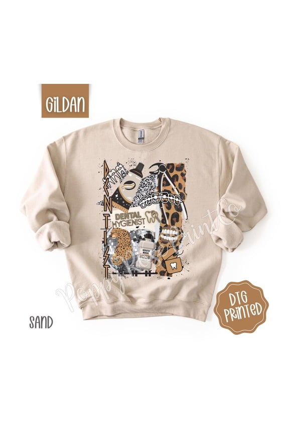 Dentist Collage Sweatshirt, Trendy Women's Crewneck, Dental Hygienist Sweater, Dental Assistant Shirt, Dental Office Sweater, for Her All Size S-5Xl