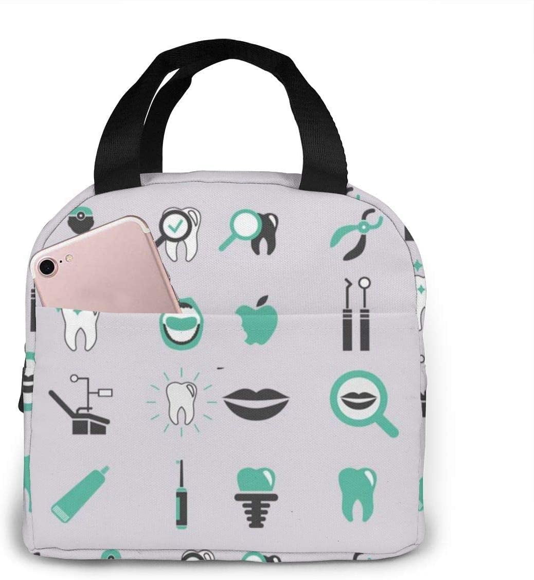 Dentist Dental Hygienist Portable Lunch Bag for Women and Teen Girls