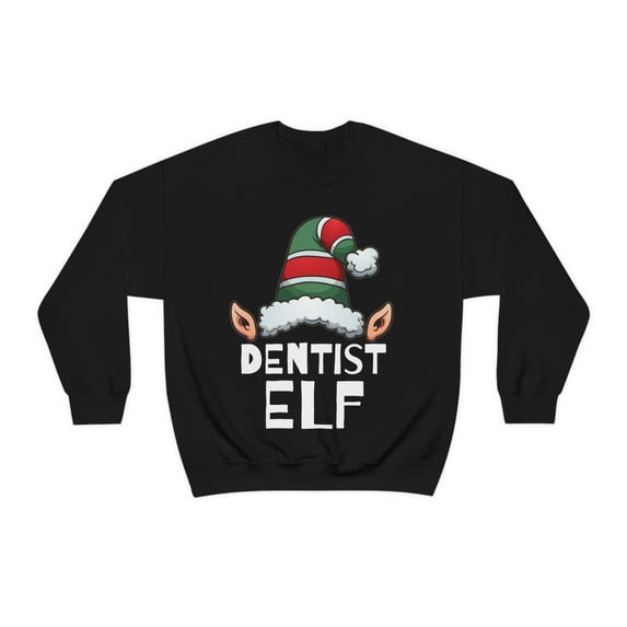 Dentist Elf Christmas Unisex Sweatshirt, S-2XL Holidays Xmas Elves