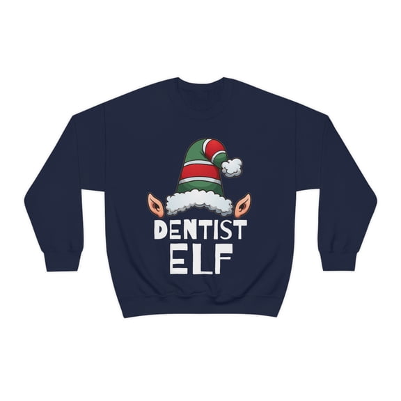 Dentist Elf Christmas Unisex Sweatshirt, S-2XL Holidays Xmas Elves
