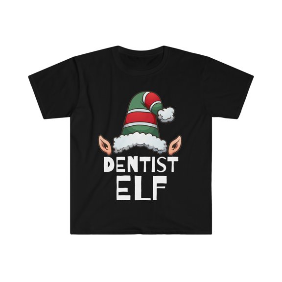 Dentist Elf Christmas Unisex T-shirt, S-3XL Holidays Xmas Elves