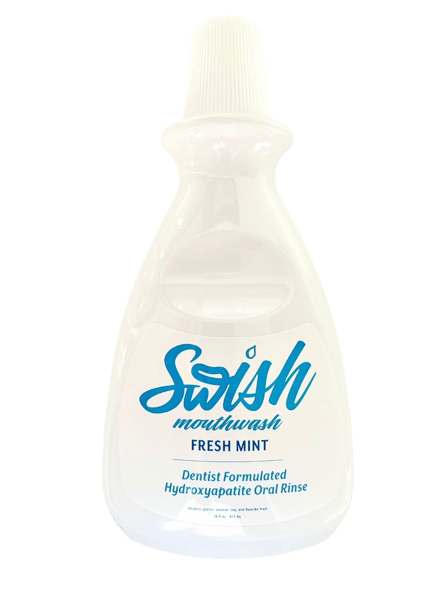 Swish Mouthwash Fresh Mint Enamel-Safe Alcohol-Free Mouthwash with Xylitol, Fresh Mint, 473 mL
