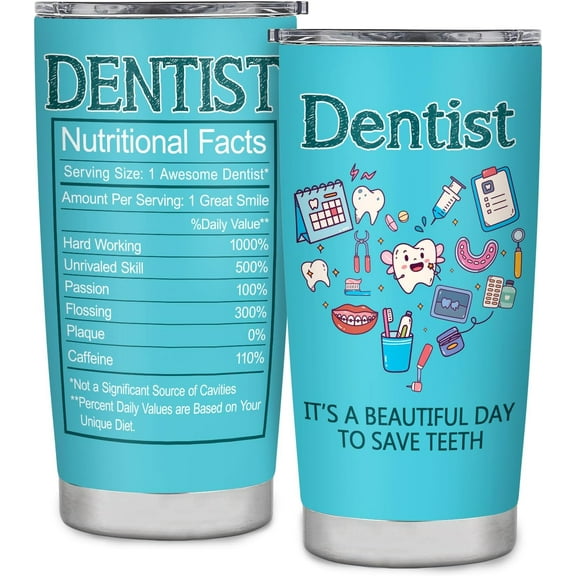 Dentist Gifts for Women Men Male Female Dentist Appreciation Retirement Graduation Gifts Coffee Tumbler Mug 20oz