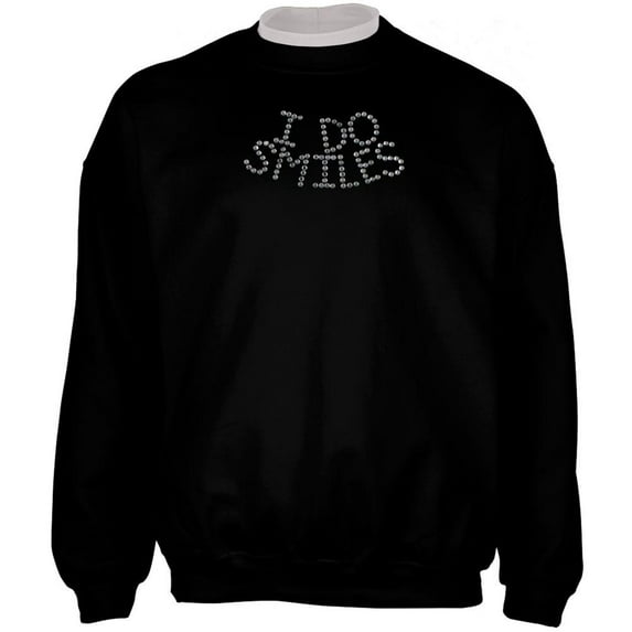 Dentist I Do Smiles Jeweled Adult 2Fer Crew Sweatshirt - 2X-Large