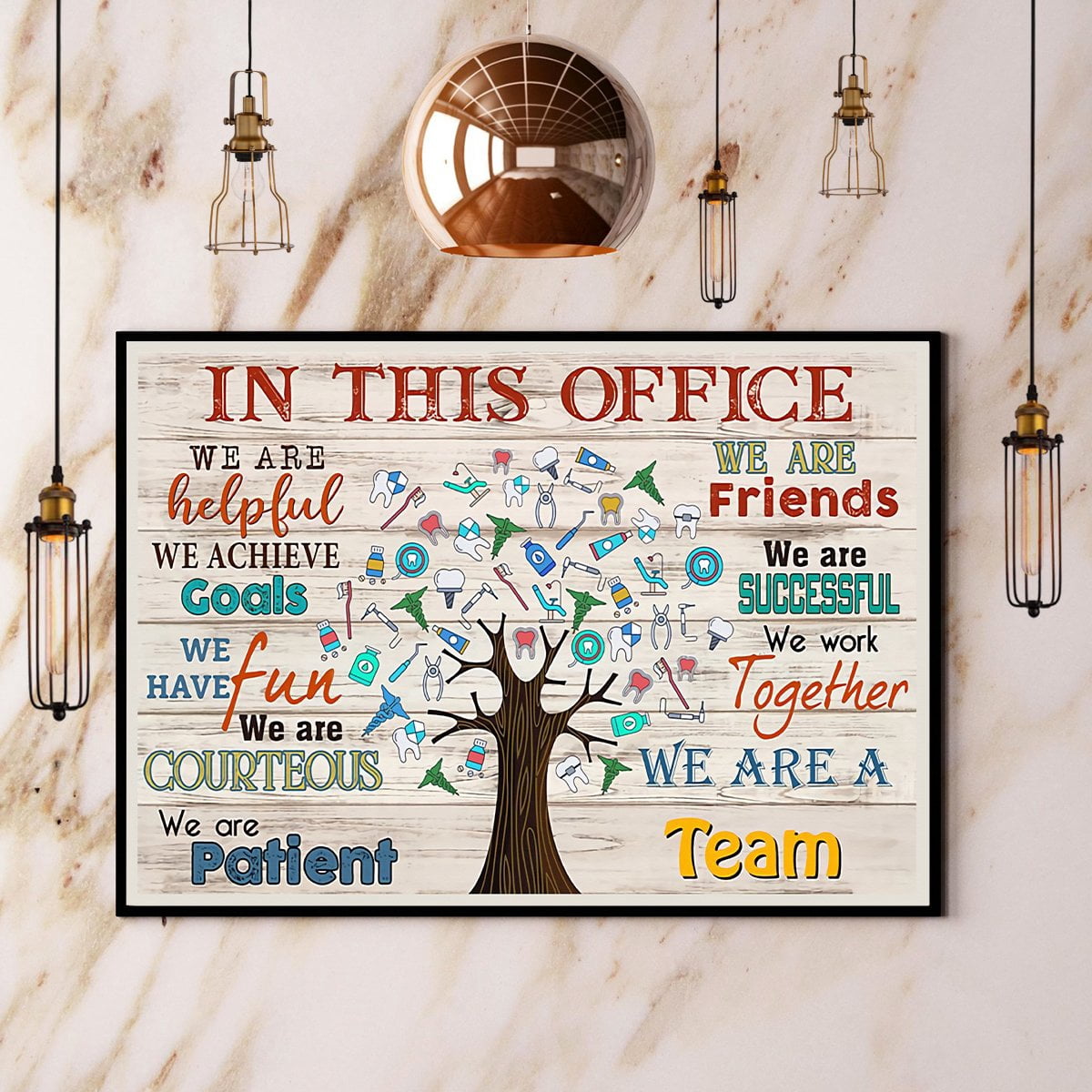 Dentist In This Office We Are A Team Paper Poster No Frame Matte Wall ...