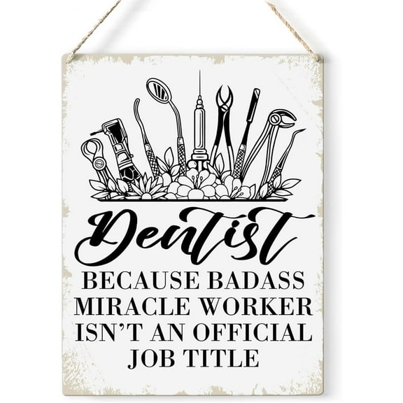 Dentist Quote Wood Sign Dental Professionals Wooden Signs Rustic Hanging Plaque Home Wall Art 8x10 Sign Wall Decor for Home Office
