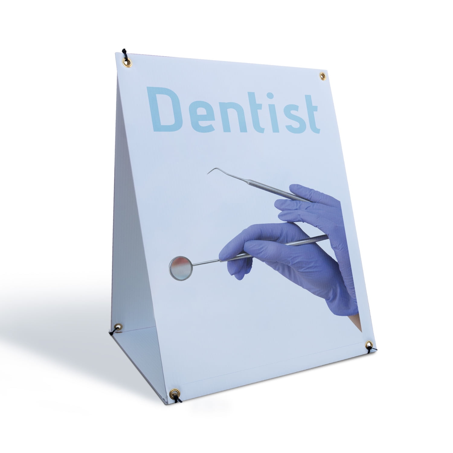 Dentside Sign Dentist Sidewalk Sign 24 Inch x 36 Inch A-Frame Images On Both Sides ...