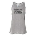 thumbnail image 1 of "Dentist Tank, World's Okayest Dentist, Dentist Racerback, Bella Canvas, Sublimation, Dentist Shirt, Womens Dentist Shirt, Gift For Dentist, Athletic Grey, MEDIUM", 1 of 1