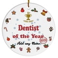 thumbnail image 1 of Dentist of the Year Ceramic Ornament, Custom Christmas Ornament, Christmas 2025 Tree Decoration, Gift for Family, Friends & Coworkers, 1 of 5