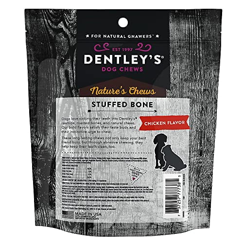 Dentley's 2 pk.Medium Filled Femur Bone Dog Chew Filled Dog Bones