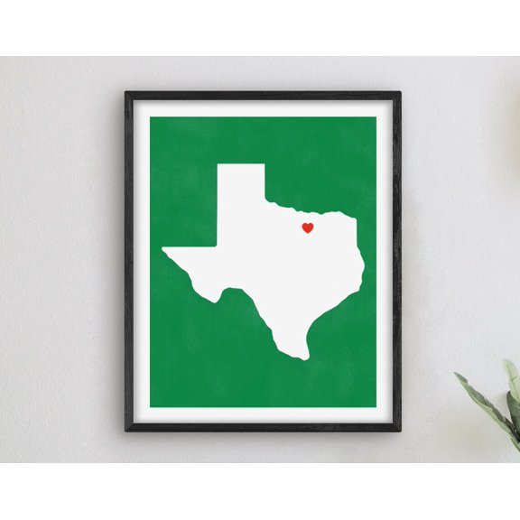Denton Texas College Wall Art Print, University Decor Unframed Paper Print