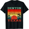 thumbnail image 1 of Denton Texas Vintage Souvenir Gifts Men Women T-Shirt Black Medium, 1 of 4